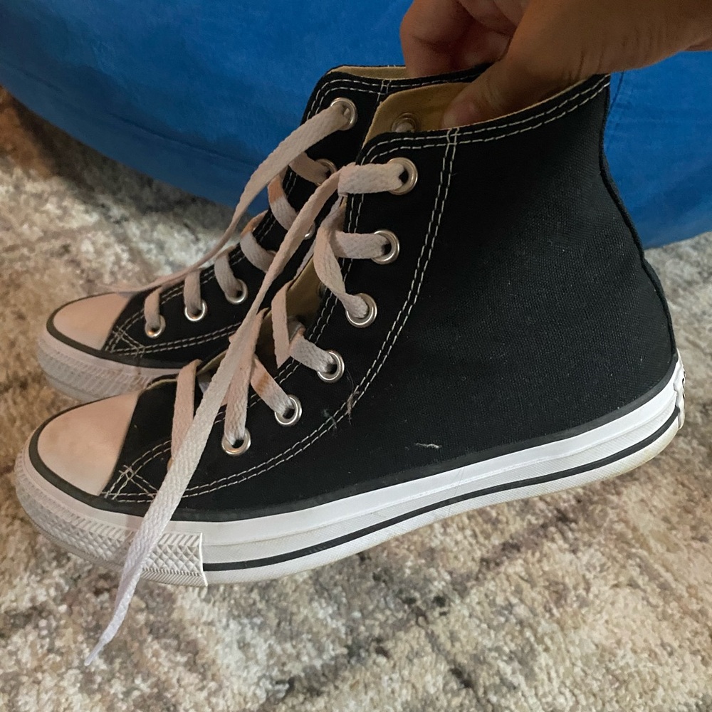 High top Converse (black and white)